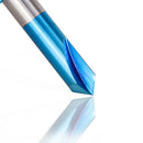 Drillpro 2-12mm 90 Degree Nano Blue Coated Chamfer Mill 2 Flutes CNC Milling Cutter