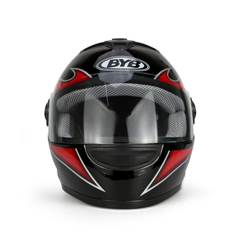 BYB Motorcycle Full Face Helmet HD Anti-fog Lens Breathable Unisex Universal With Neck Protection