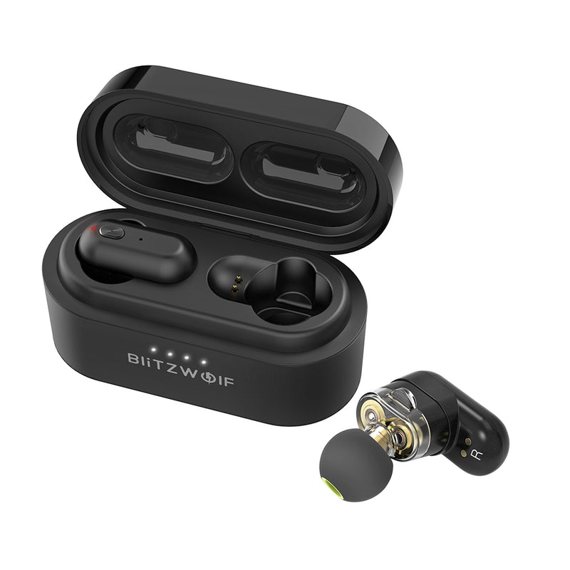 [Dual Dynamic Driver] Blitzwolf BW-FYE7 TWS bluetooth 5.0 Earphone Heavy Bass Stereo Bilateral Calls Headphone with Charging Box