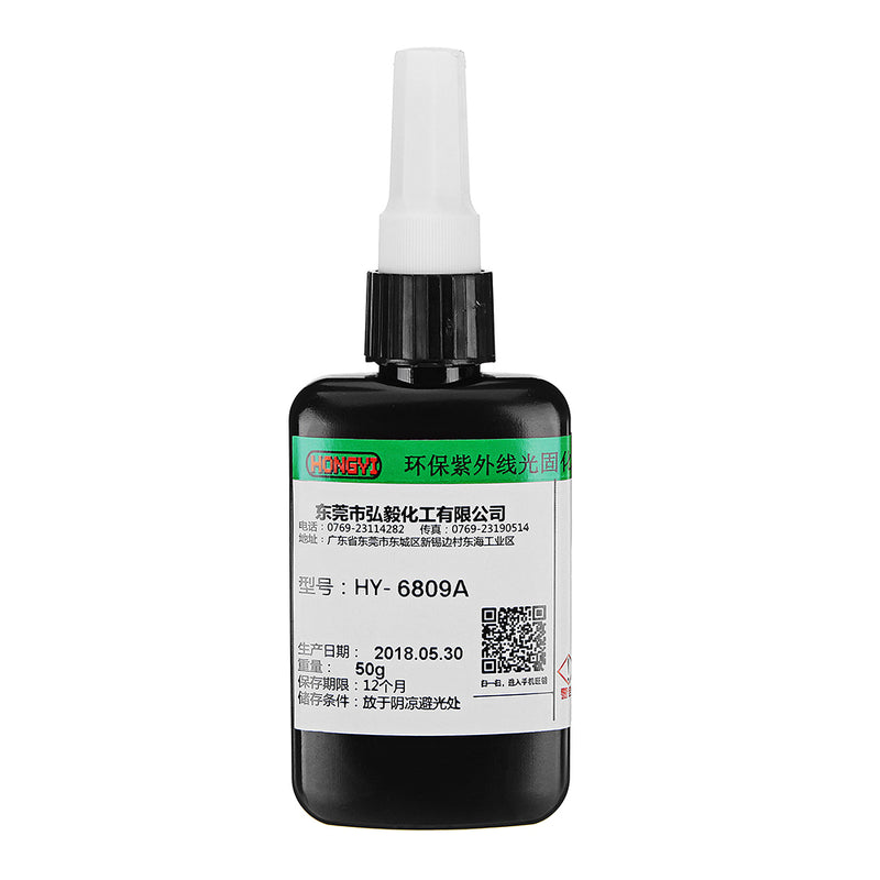 50ml Super UV Glue Curing Optical Glue Adhesive For Glass Crystal Wood Ceramic With Flashlight