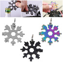 18 In 1 Snowflake Shape Multi Tool KeyChain Screwdriver EDC Tool