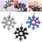 18 In 1 Snowflake Shape Multi Tool KeyChain Screwdriver EDC Tool