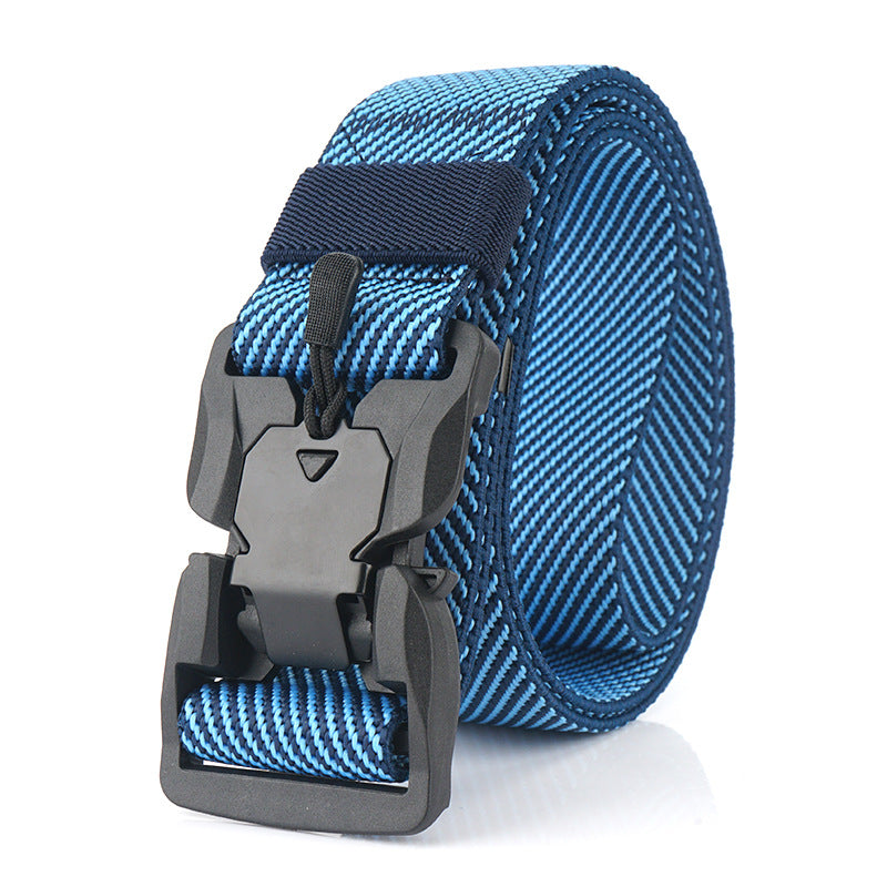 AWMN 125cm x 3.8cm Magnetic Buckle Punch Free Men Tactical Belt Nylon Casual Belts