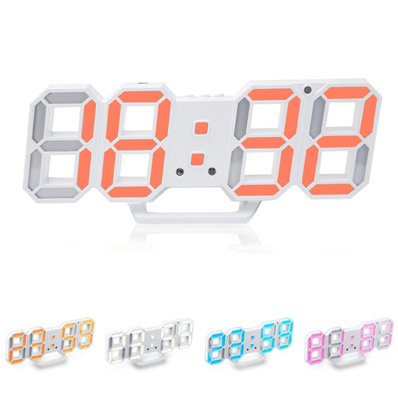 Loskii HC-28 Creative USB Charging 3D Digits Display Adjustable Brightness Alarm Clock