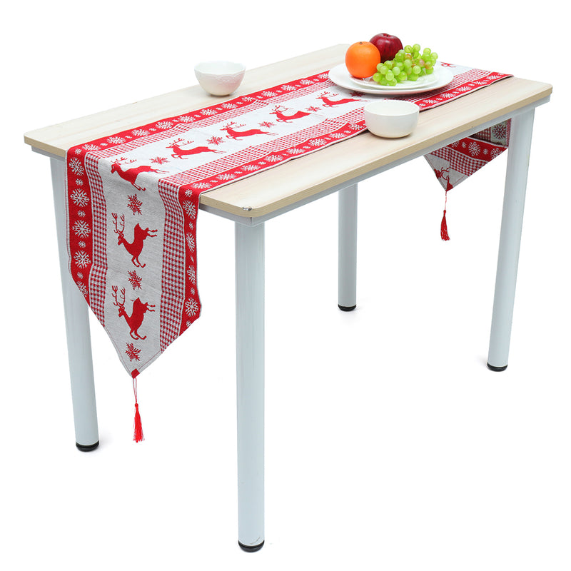 Christmas Cotton Linen Tablecloth Dining Room Table Runners Wedding Party Decor