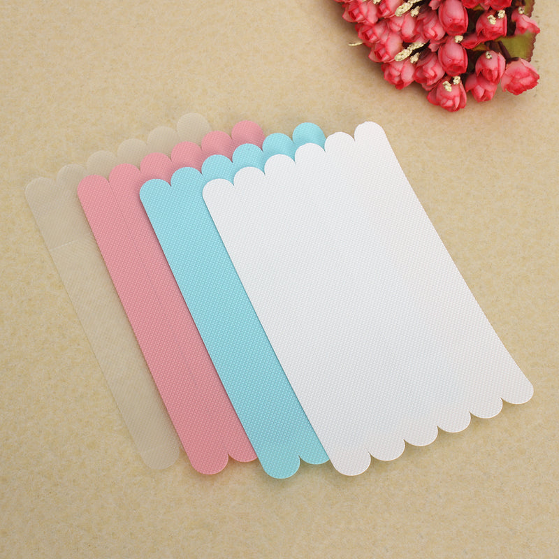 6pcs Bath Tub Shower Treads Non Slip Anti Skid Safety Applique Floor Mat Strips Grip