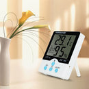 Loskii HC-17 Digital High Accuracy Hygrometer Thermometer Alarm Clock with Large LCD Screen & Backli