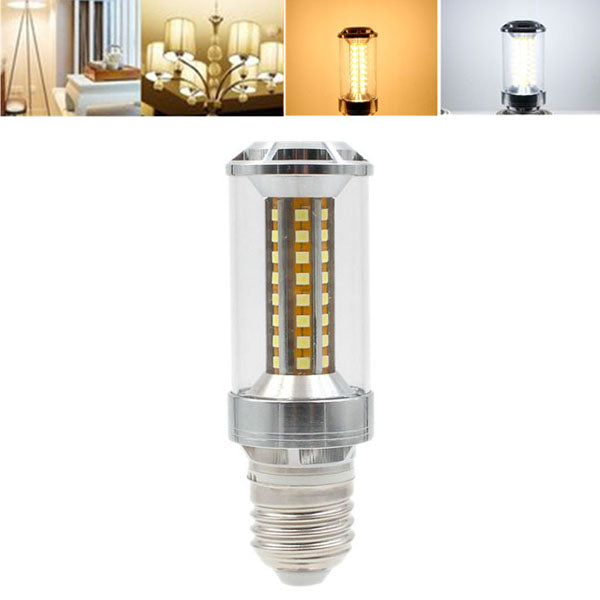 E27 9W SMD2835 52LEDs Warm White Pure White Candle Light Bulb AC85-265V