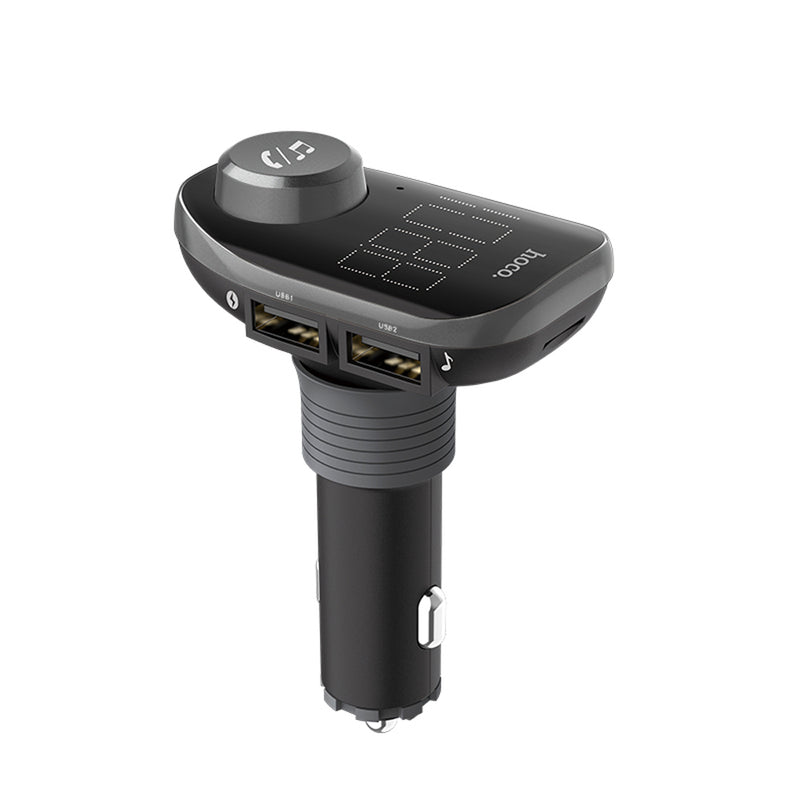 HOCO 3.4A 2 Port LED Didital Display Fast Charging USB Car Bluetooth FM Transmitter Charger For iPhone X XS Huawei P30 Mate 20Pro Xiaomi Mi8 Mi9