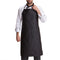Waterproof Anti-Oil Restaurant Cooking Chef Leather Apron With Cuff Oversleeve Kitchen Aprons