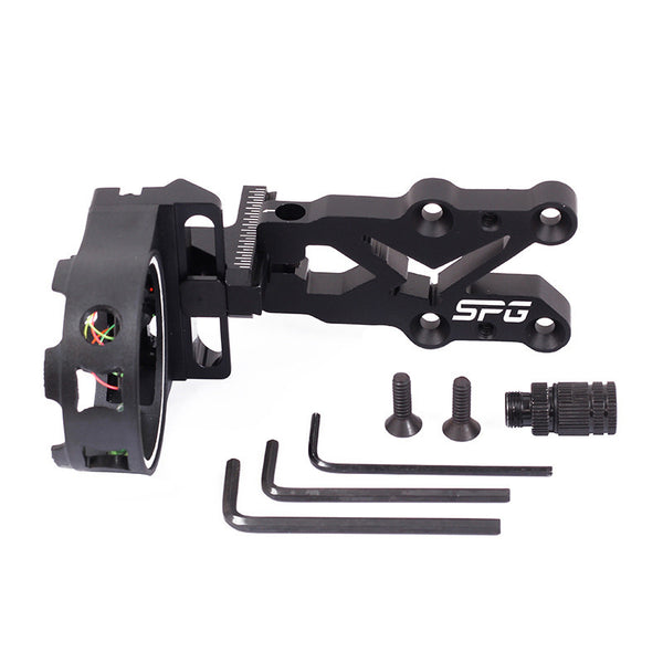 SPG Five-needle Bow Sight For Composite Recurve Bow Short Rod Adjustable Bow Sights Archery Competitive Accessories