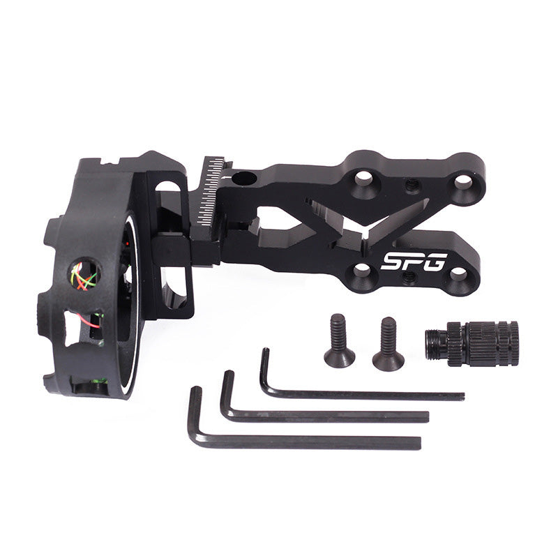 SPG Five-needle Bow Sight For Composite Recurve Bow Short Rod Adjustable Bow Sights Archery Competitive Accessories