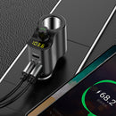Universal Dual USB Type C Bluetooth 3.1A Fast Charging  Car Cig arette Lighter Charger U Disk Playback HD Decoding