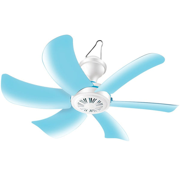 220V 6 Blades Mini Electric Hanging Ceiling Fan Low Noise Timing Cooling Fan Cooler With Wiring