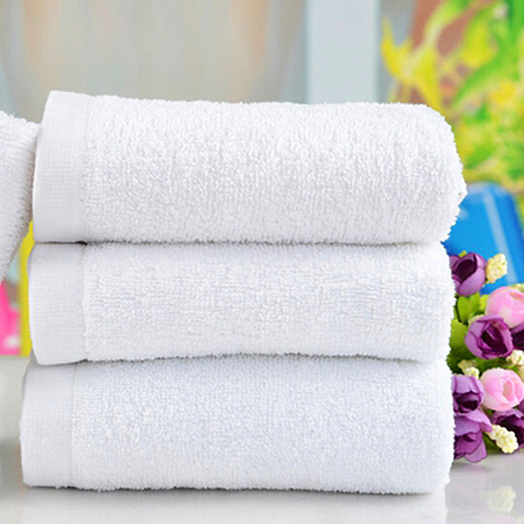 60x30cm White Soft Cotton Bath Towel Absorbent Travel Gym Camping Sport Towel