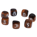 7pcs Engraved Tiger's Eye Reiki Chakra Healing Crystal Cubes Stone Gemstone