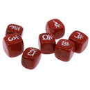 7pcs Engraved Red Jasper Reiki Chakra Healing Crystal Cubes Stone Gemstone