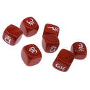 7pcs Engraved Red Jasper Reiki Chakra Healing Crystal Cubes Stone Gemstone