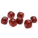 7pcs Engraved Red Jasper Reiki Chakra Healing Crystal Cubes Stone Gemstone