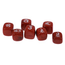 7pcs Engraved Red Jasper Reiki Chakra Healing Crystal Cubes Stone Gemstone