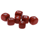 7pcs Engraved Red Jasper Reiki Chakra Healing Crystal Cubes Stone Gemstone