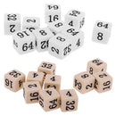 10 Pieces Opaque Six Sided Multiple Dice for TRPG Party Board Game Toys White