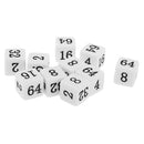 10 Pieces Opaque Six Sided Multiple Dice for TRPG Party Board Game Toys White