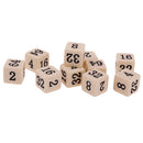 10 Pieces Opaque Six Sided Multiple Dice for TRPG Party Board Game Toys Beige