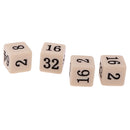 10 Pieces Opaque Six Sided Multiple Dice for TRPG Party Board Game Toys Beige