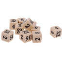 10 Pieces Opaque Six Sided Multiple Dice for TRPG Party Board Game Toys Beige