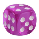 100pcs Transparent Six Sided D6 Dice for D&D TRPG Party Games Toys Purple