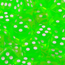 100pcs Transparent Six Sided D6 Dice for D&D TRPG Party Games Toys Green