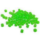 100pcs Transparent Six Sided D6 Dice for D&D TRPG Party Games Toys Green
