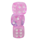 100pcs Transparent Six Sided D6 Dice for D&D TRPG Party Games Toys Fuchsia