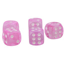 100pcs Transparent Six Sided D6 Dice for D&D TRPG Party Games Toys Fuchsia