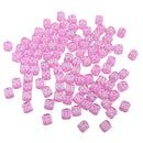 100pcs Transparent Six Sided D6 Dice for D&D TRPG Party Games Toys Fuchsia