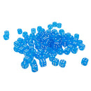 100pcs Transparent Six Sided D6 Dice for D&D TRPG Party Games Toys Blue