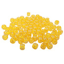 100pcs Transparent Six Sided D6 Dice for D&D TRPG Party Games Toys Yellow