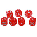 100pcs Transparent Six Sided D6 Dice for D&D TRPG Party Games Toys Red