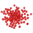100pcs Transparent Six Sided D6 Dice for D&D TRPG Party Games Toys Red