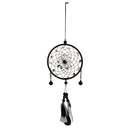Fashionable Feather Beads Charms Dream Catcher For Home Window Wall Car Hanging Decor Black Bells