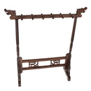 Wooden Chinese Calligraphy Painting Brush Writing Pen Hanging Rack Hook Holder Stand