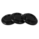 3 Pcs Black Piano Caster/ Castor Cup Hard Plastic Bowl Shape For Grand piano