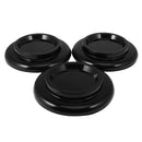 3 Pcs Black Piano Caster/ Castor Cup Hard Plastic Bowl Shape For Grand piano