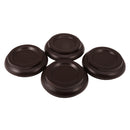 Beech Piano Caster Cup Pad Piano Set of 4 for pright Piano Brown