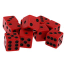 Pack of 10 Pieces 18mm Six Sided D6 Spot Dice for D&D TRPG Party Game Toy Red