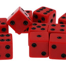 Pack of 10 Pieces 18mm Six Sided D6 Spot Dice for D&D TRPG Party Game Toy Red