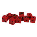 Pack of 10 Pieces 18mm Six Sided D6 Spot Dice for D&D TRPG Party Game Toy Red
