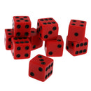 Pack of 10 Pieces 18mm Six Sided D6 Spot Dice for D&D TRPG Party Game Toy Red