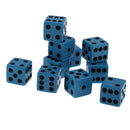 Pack of 10 Pieces 18mm Six Sided D6 Spot Dice for D&D TRPG Party Game Toy Blue